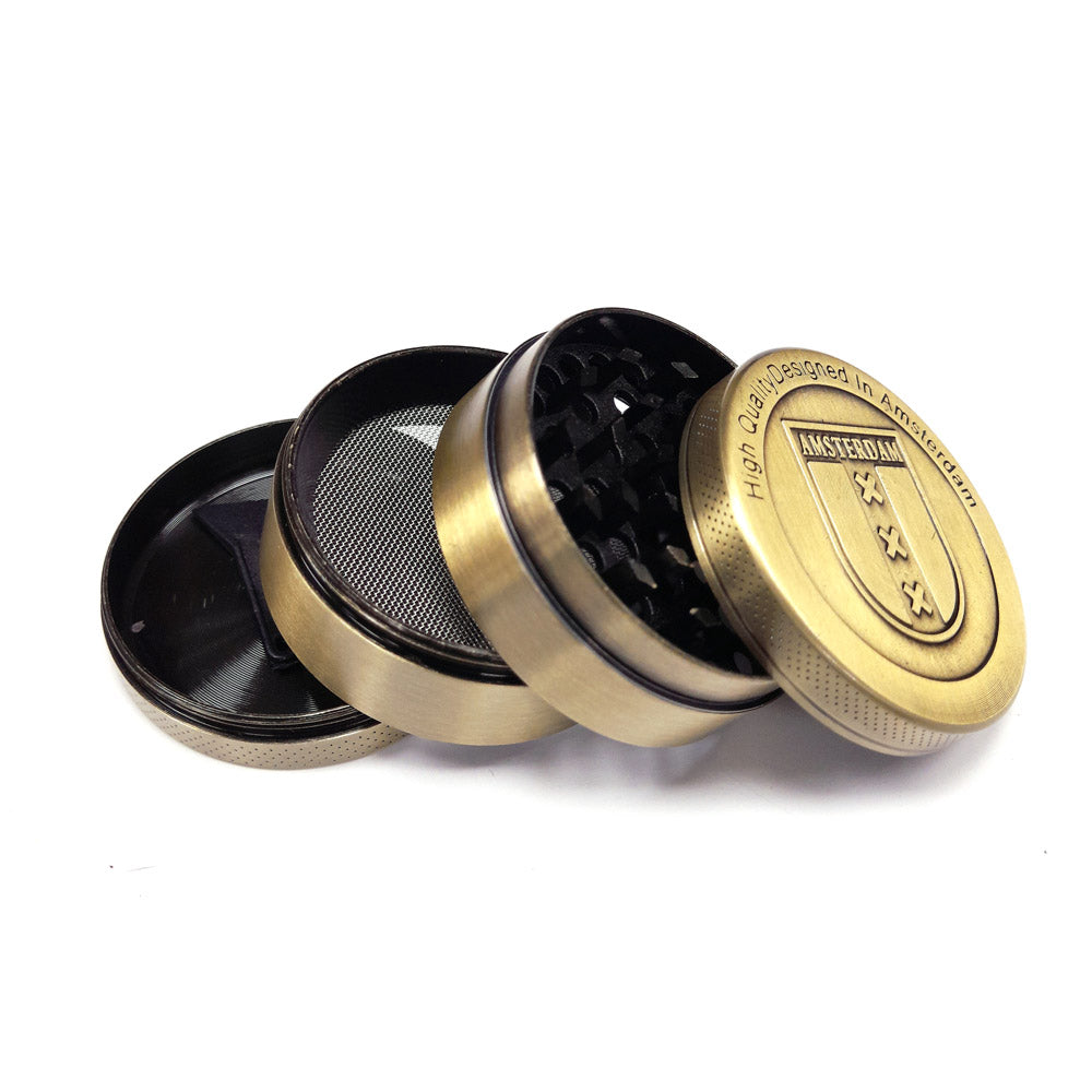 Grinder Polinizador Metal Gold Shield 50 mm.