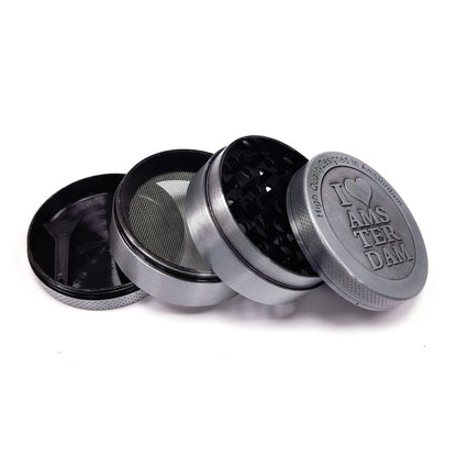 I Love Amsterdam 50mm Metal Pollinator Grinder.