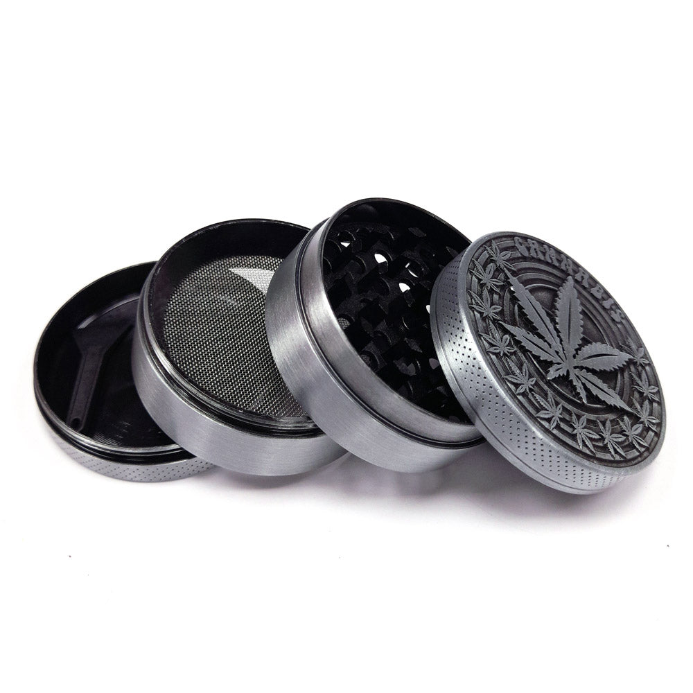 Grinder Polinizador Metal Cannabis Leaf 50 mm.