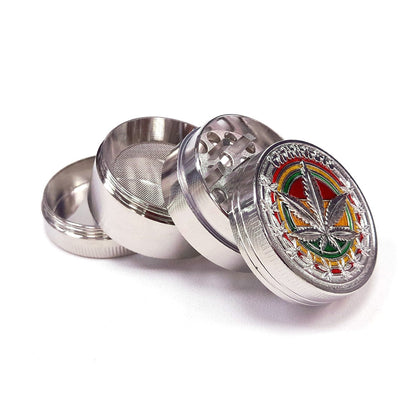 Grinder Polinizador Metal Rasta Silver 52 mm.