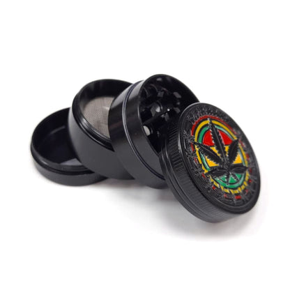 Grinder Polinizador Metal Rasta Black 40 mm.