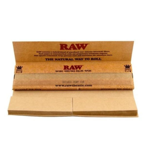 Papel Raw  Classic  King Size Slim & Tips Connoisseur 24 librillos