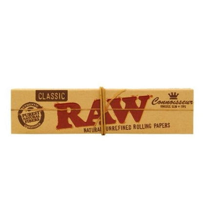 Papel Raw  Classic  King Size Slim & Tips Connoisseur 24 librillos