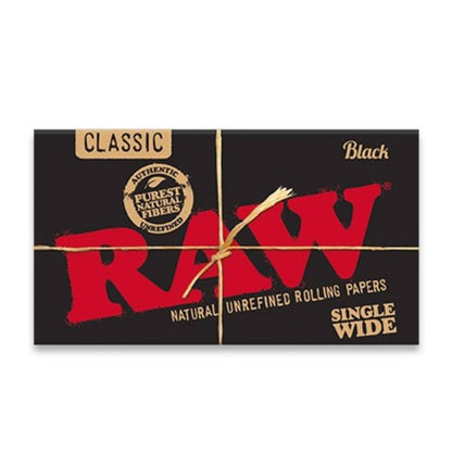 Papel Raw Black  Single Wide Doble 25 librillos