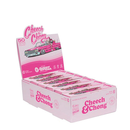 Papel de fumar G-Rollz K.S. & Tips Cheech & Chong Lowrider Pink 24 librillos
