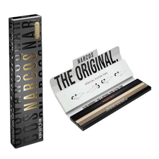 Papel de fumar K.S. & Tips Slim Unbleached Narcos 24 librillos
