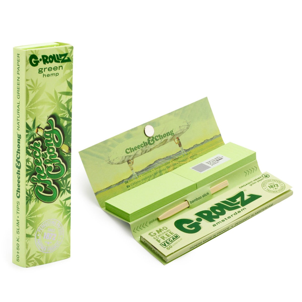 Papel de fumar G-Rollz K.S. & Tips Cheech & Chong Orgamic Hemp 24 librillos