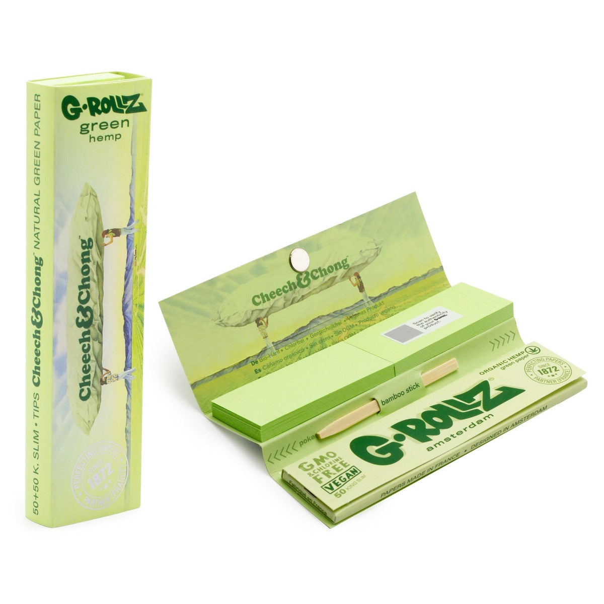 Papel de fumar G-Rollz K.S. & Tips Cheech & Chong Orgamic Hemp 24 librillos