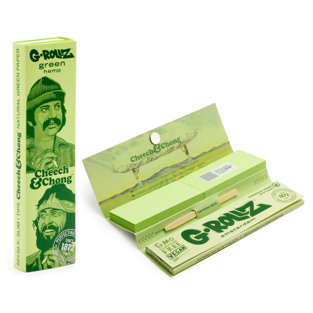 Papel de fumar G-Rollz K.S. & Tips Cheech & Chong Orgamic Hemp 24 librillos