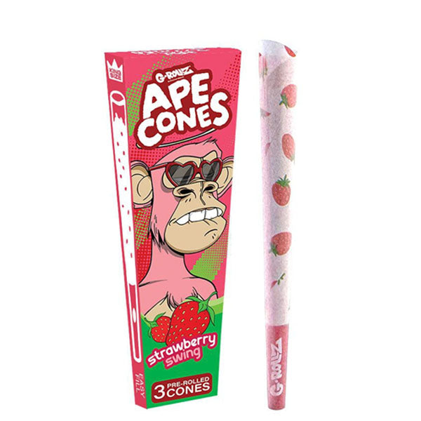 Cones G-Rollz K.S. 3 ud. x 24 Blisters Ape Cones Strawberry