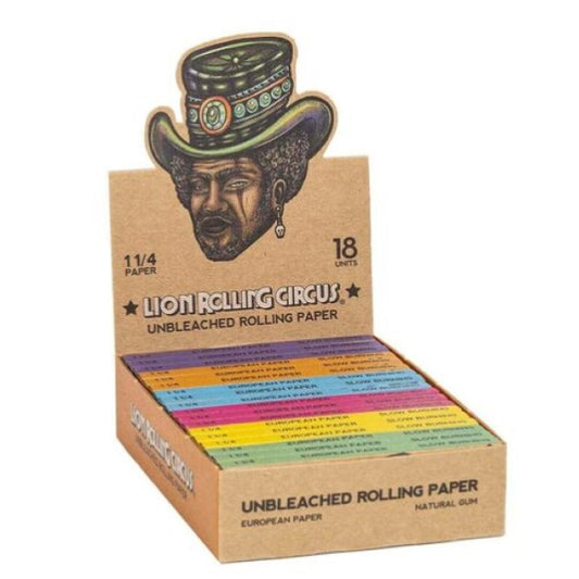 Papel de fumar Rolling Circus 1.1/4 Natural 18 librillos