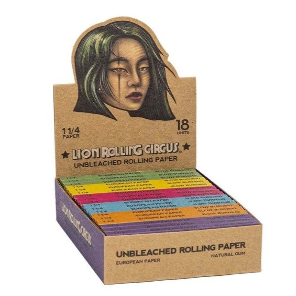 Papel de fumar Rolling Circus 1.1/4 Natural 18 librillos