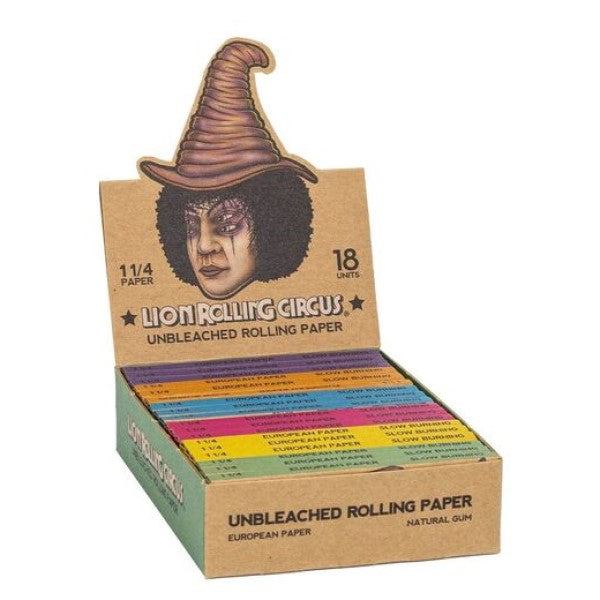 Papel de fumar Rolling Circus 1.1/4 Natural 18 librillos