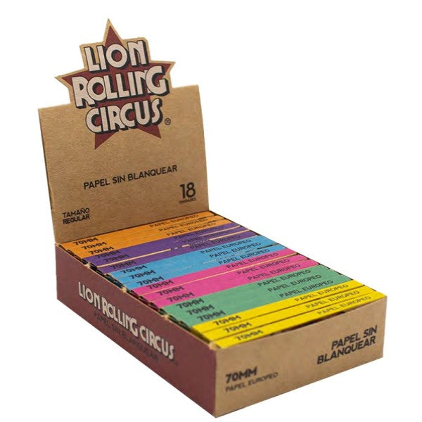 Papel de fumar Rolling Circus  70 mm. Natural 18 librillos