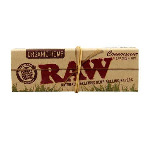 Papel Raw  Organic  1.1/4 & Tips Connoisseur 24 Librillos