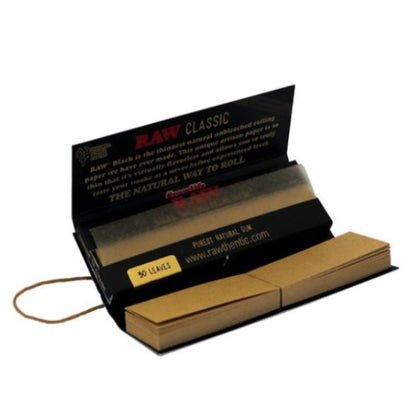 Carta Raw Black 1.1/4 & Tips Connoisseur 24 libretti