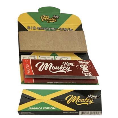 Papel Monkey King 1.1/4 & Tips Jamaica Unbleached 24 ud.