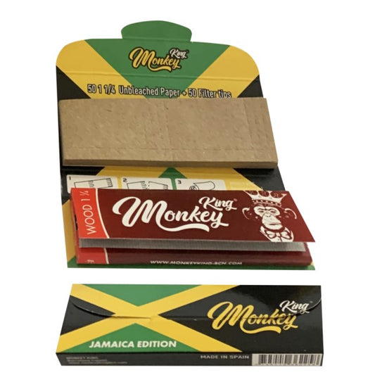 Papel Monkey King 1.1/4 & Tips Jamaica Unbleached 24 ud.