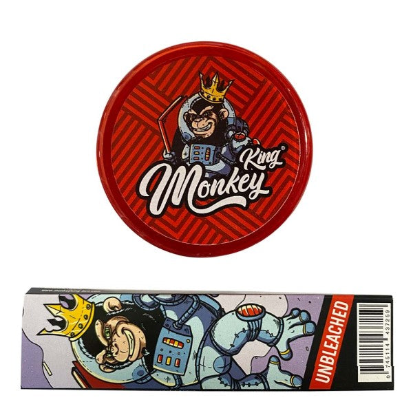 Papel Monkey King Pack King Size Slim & Grinder Unbleached 12 ud.