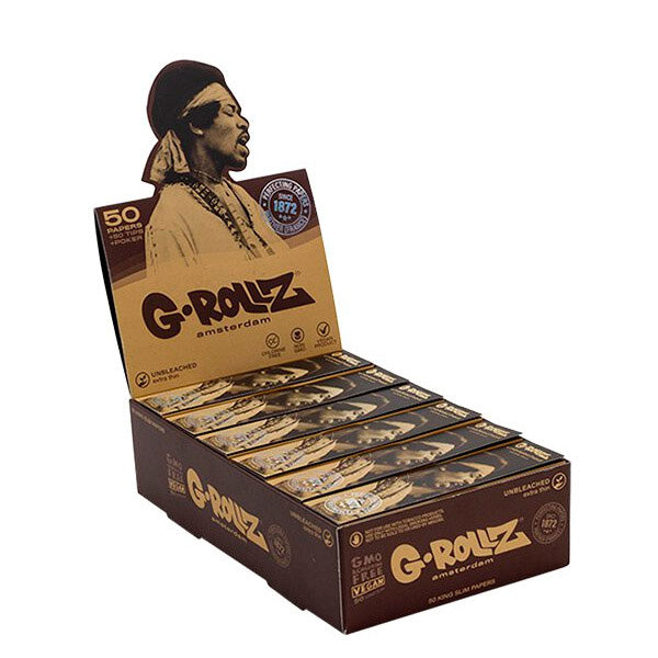 Papel de fumar G-Rollz K.S. & Tips Jimi Hendrix 24 librillos