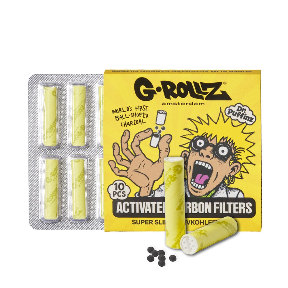 Filtros G-Rollz Carbon Activo 6 mm. Yellow 10 ud. x 20 Blister