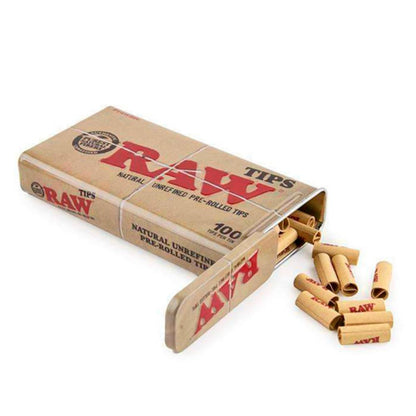 Filtros Raw Tips  Prerolled Tin 18x6 mm. 100 ud.