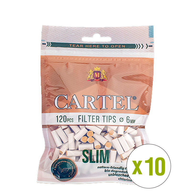 Filtros Cartel Biodegradables Slim 6 mm. 10 x 120 ud.
