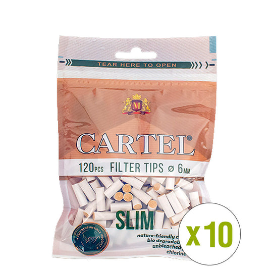 Filtros Cartel Biodegradables Slim 6 mm. 10 x 120 ud.