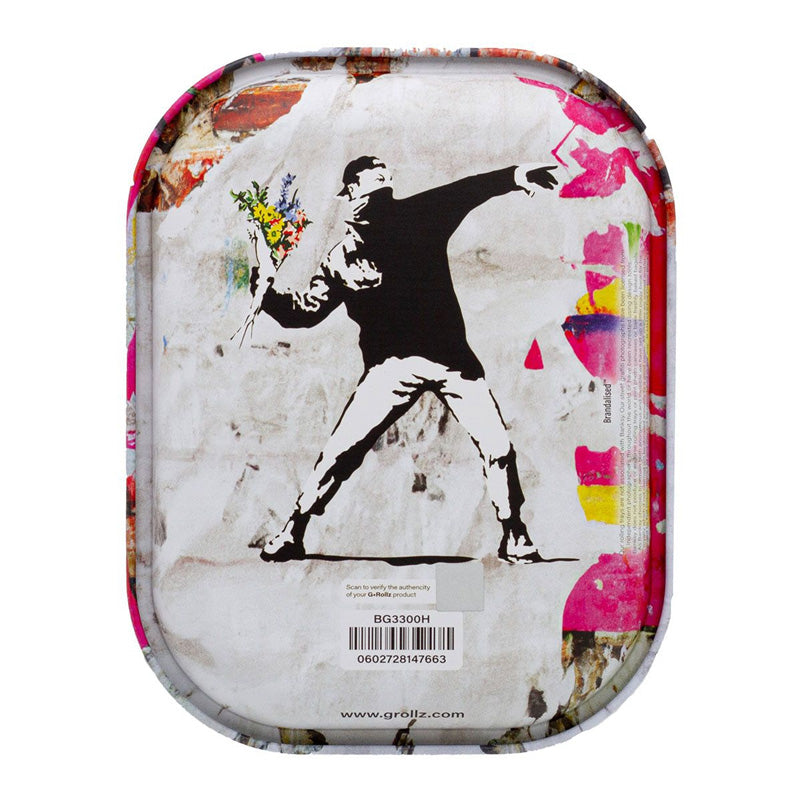 Bandeja Metal 18x14 cm. G-Rollz Banksy Flower