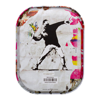 Bandeja Metal 18x14 cm. G-Rollz Banksy Flower