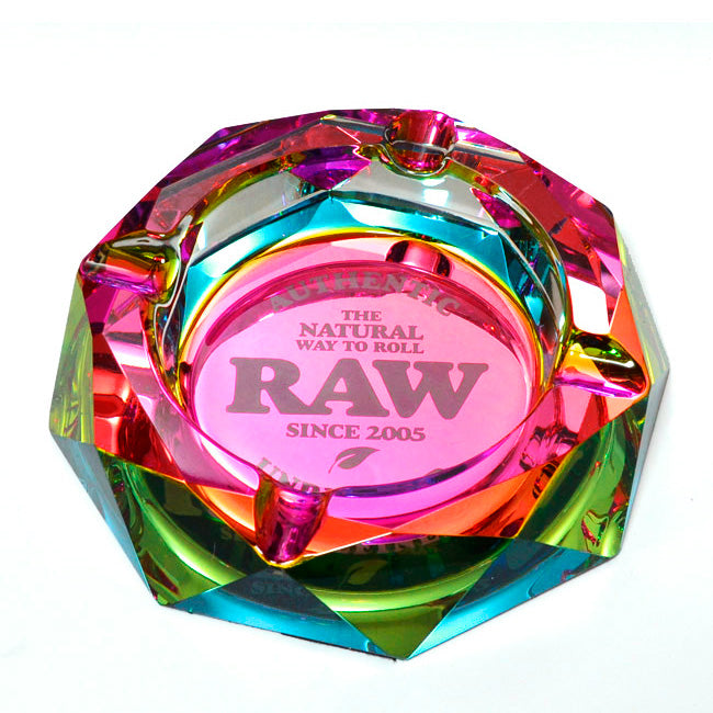 Posacenere in vetro Raw Rainbow 11 cm.