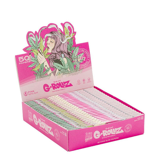 G-Rollz K.S. Rolling Papers Mushroom Lady pink 25 booklets
