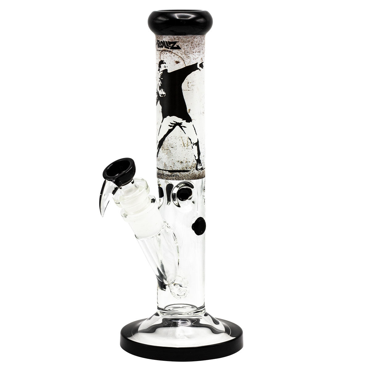 Bong Cristal Ice Banksy Difusor Straight 35 cm.