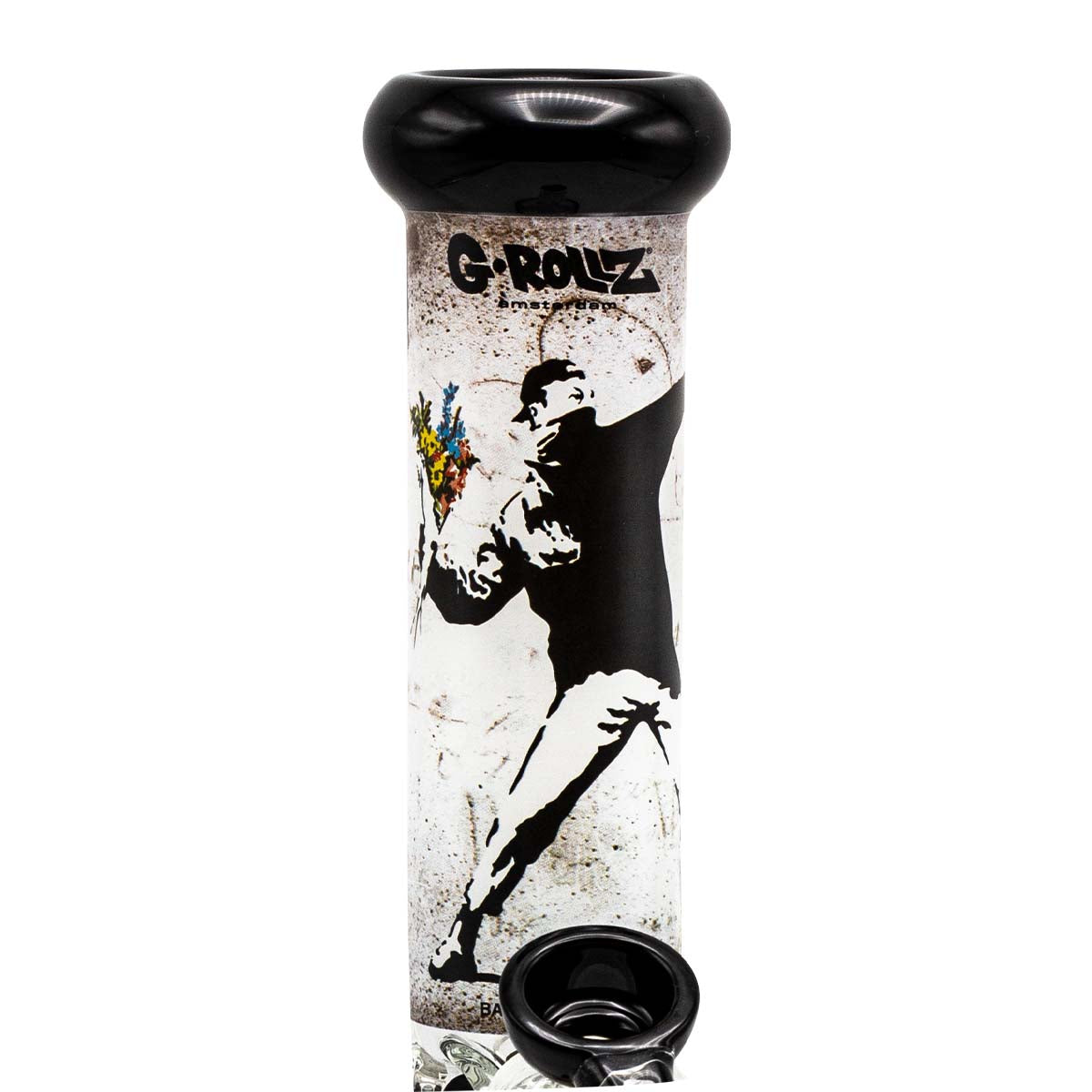 Bong Cristal Ice Banksy Difusor Straight 35 cm.