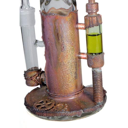 Bong Cristal Difusor Arquimedes Reactor Cobre 40 cm.