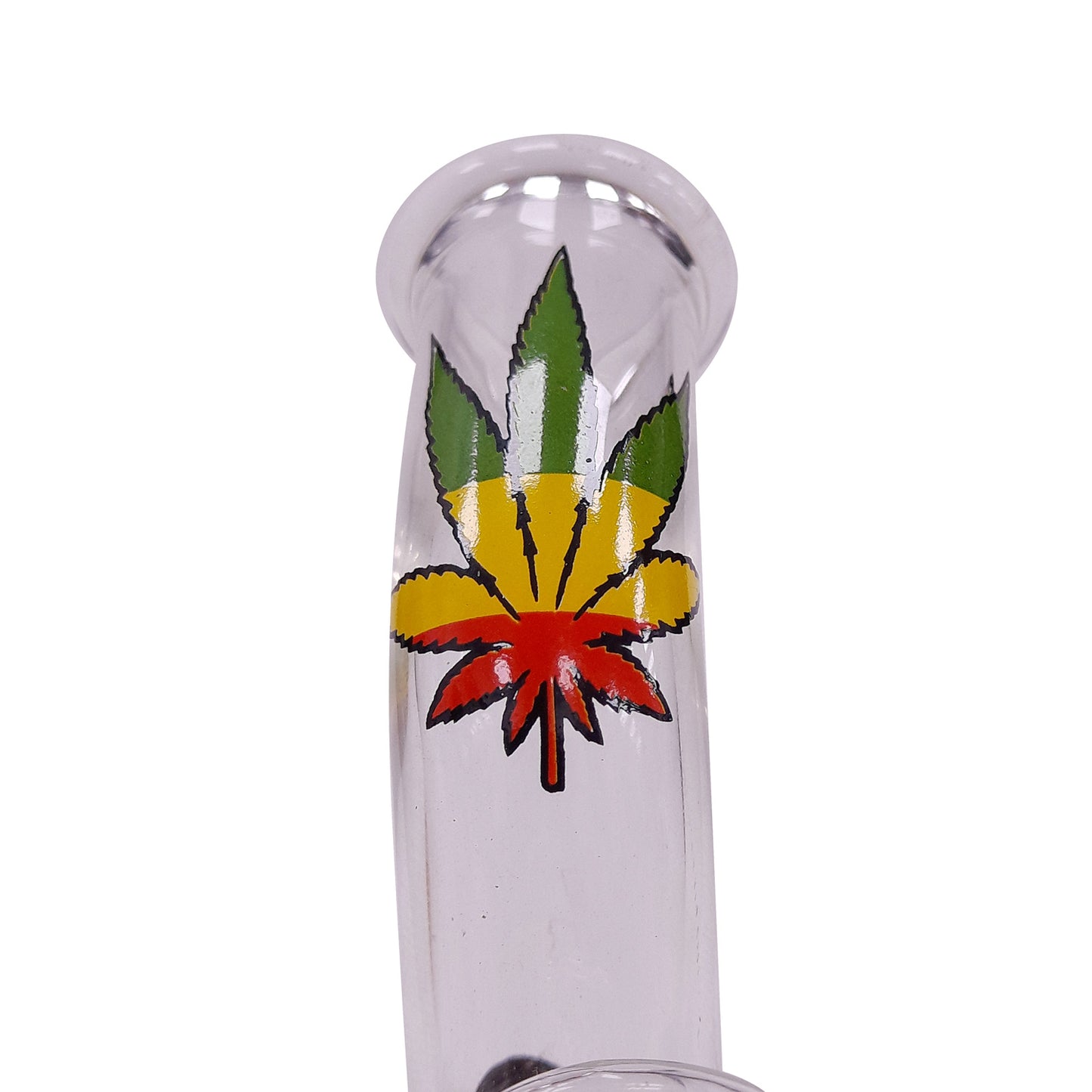 Bong in cristallo Mini Rasta Leaf 13 cm.