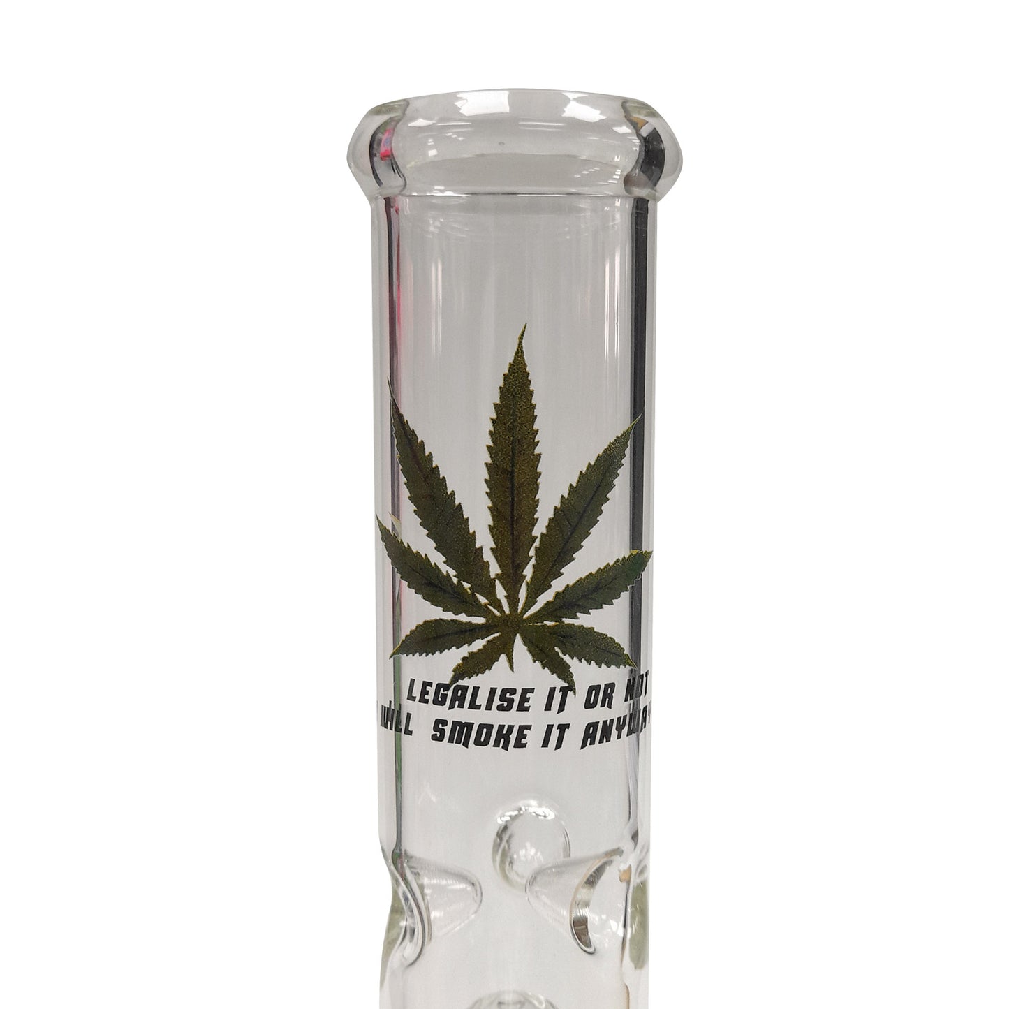 Bong in Cristallo Ice Percolator Leaf 26 cm.