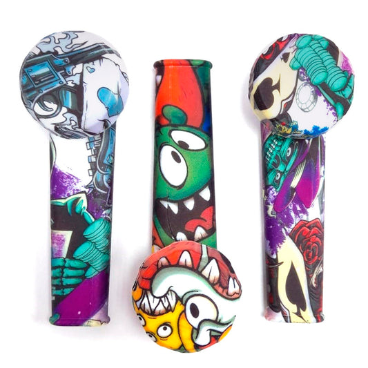 Pipa Silicona & Tapa Glass Bowl 90 mm. Mix Color