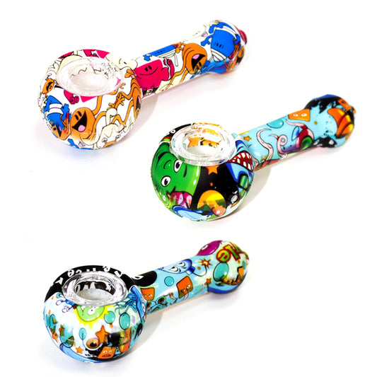 Pipa Silicona & Glass Bowl 11 cm. Mix Color