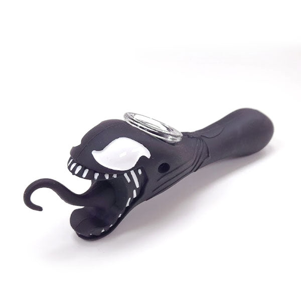 Silicone Pipe & Glass Bowl Poison 14 cm.
