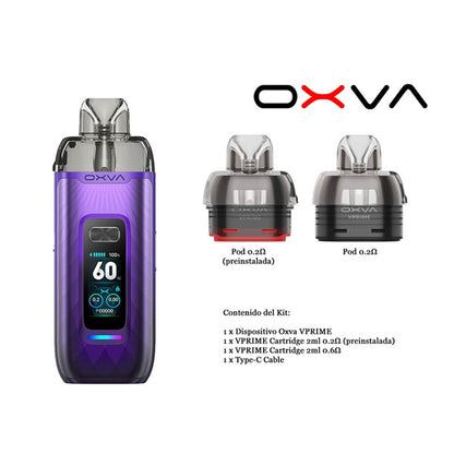 Oxva Vprime Vape Kit Purple 2,600 mAh.