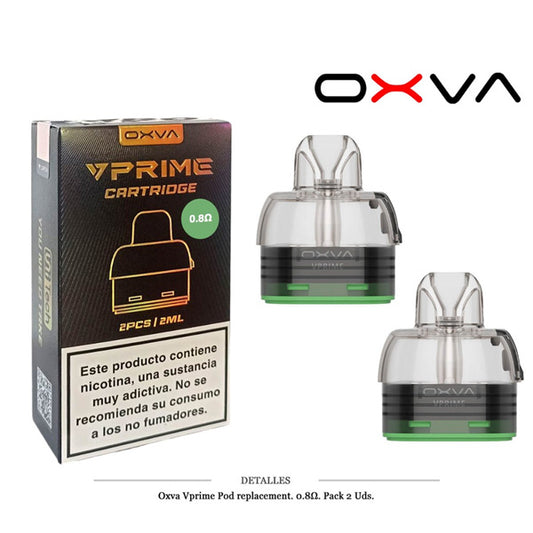 Cartucho Oxva Vprime 0.8 Ohm 2 ml. Pack 2 ud.