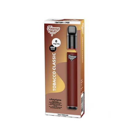 Vapeador Tvap & Regalo 5 Recargas Twist Tobaco