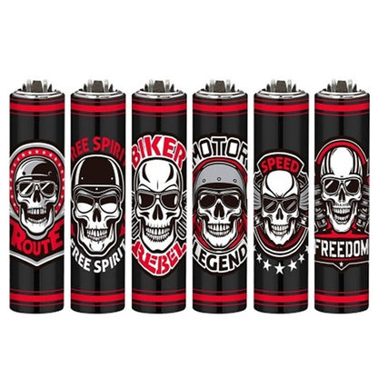 Clipper  Funda Metal Micro Biker Skull 30 ud.