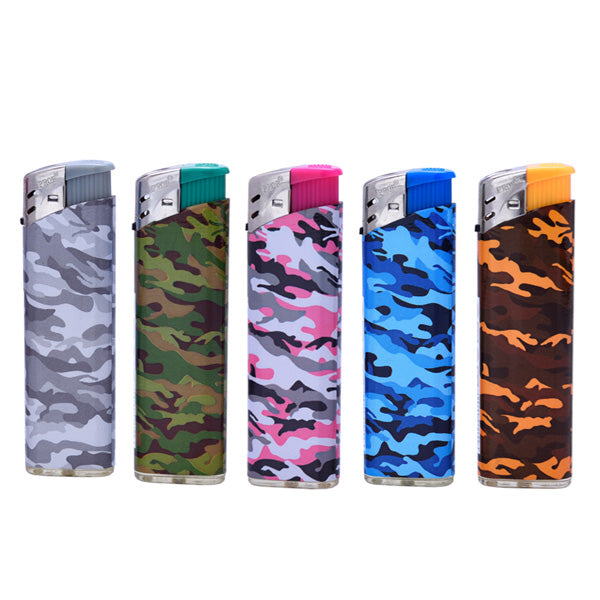 Mechero Piezo 50 ud. Camuflaje