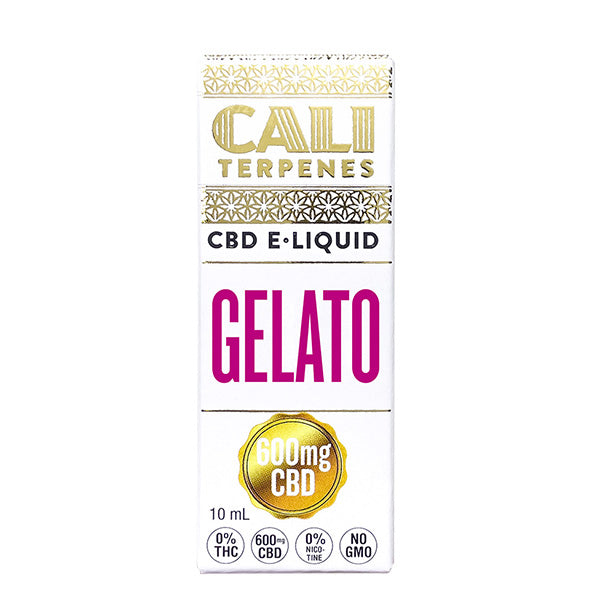 CBD E-Liquid Cali Terpenes Gelato 600 mg. 10 ml.