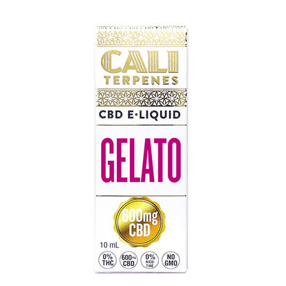 CBD E-Liquid Cali Terpenes Gelato 600 mg. 10 ml.