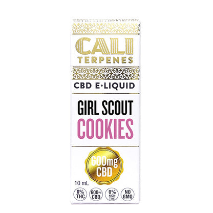 CBD E-Liquid Cali Terpenes Girl Scout Cookies 600 mg. 10 ml.
