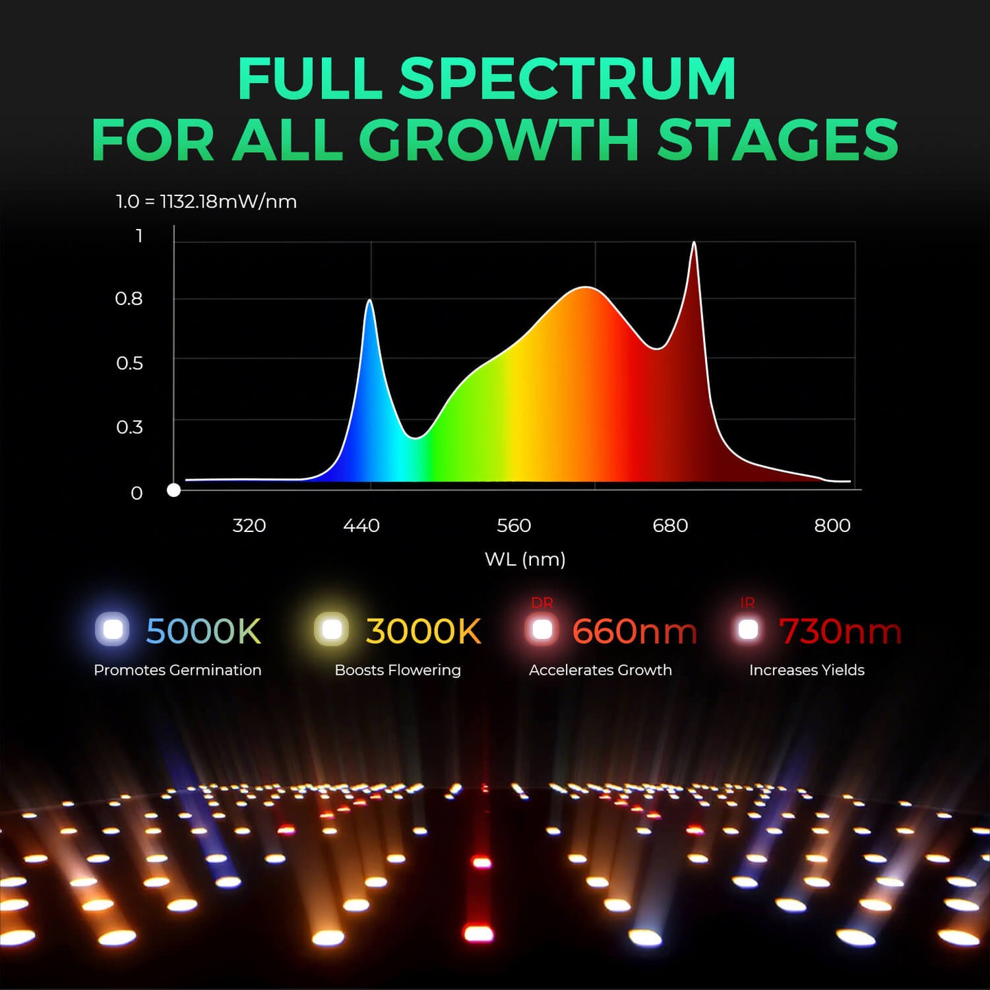 LED Mars Hydro SP-3000 300W Full Spectrum