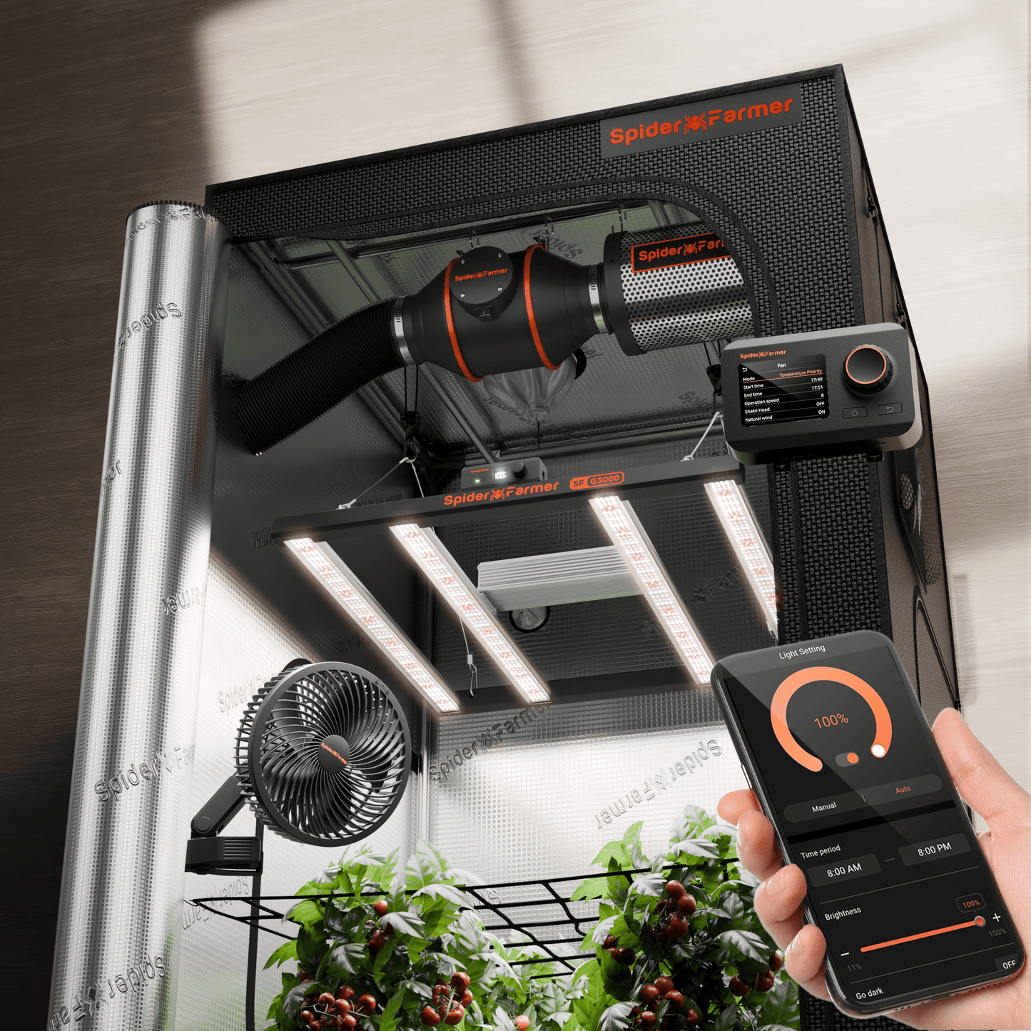 Kit Spider Farmer G3000 Smart Completo 90x90 con GGS